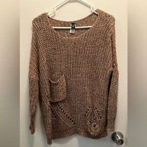 Windsor Textured Knit Sweater in Brown